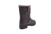 Via Rosa Women’s Short Mid Calf Moto Boots Embellished with Faux Fur Trim and Buckles
