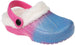 Rampage Girl's Cute and Comfy Rainbow Glitter Clogs with Sherpa Lining Easy Slip-On