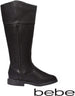 bebe Girls Riding Boots with Medallion 12 Black/Gold