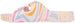 Women's Colorful Double Buckle Strap Footbed Slide Sandals, Comfortable Fashion Flats
