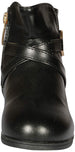 bebe Girls Riding Boots with Medallion 13 Black/Gold