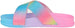 Girl's Summer Open-Toe Sparkly Glitter Flat Slide Sandals with Criss-Cross Straps