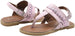 Rampage Girls' Big Kid Slip-On Thong Sandals with Braided Metallic Strap and Welt Details, Open-Toe Flat Fashion Summer Shoes