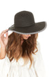 Laundry by Design Women Summer Beach Floppy Travel Gingham Brim Straw Hat