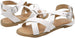 Rampage Girls' Big Kid Slip-On Strappy Sandals with Studded Welt Detail, Open-Toe Flat Fashion Summer Shoes