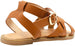 Rampage Girls' Big Kid Slip-On Strappy Sandals with Studded Welt Detail, Open-Toe Flat Fashion Summer Shoes