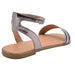 Gold Toe Ladies Fashion Sandals Metallic Ankle Strap Flats
