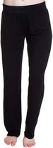 Steve Madden Rayon Jersey Knit Sleep Pants with Velvet Knit Waistband Jet Black - Small