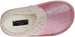Rampage Girl's Fluffy And Cute Glitter Slippers With Knit Collar & Faux Fur Sock