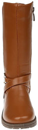 bebe Girls Riding Boot With Bebe Rhinestone Medallion Details