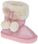 Rampage Toddler Girl's Warm Winter Boot With Faux Fur Pom Pom, Cuff And Printed Glitter Design