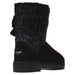 bebe Girls Glitter Winter Boots with Side Bow Casual Dress Warm Slip-On Shoes