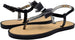 Via Rosa Womenâ€™s Metallic T-Strap Sandal with Rhinestones, Bow and Adjustable Back Strap - Fashion Bling Summer Shoes