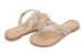 bebe Girlsâ€™ Big Kid Metallic Braided Flip Flop Thong Slide Sandal - Fashion Summer Slipper Shoe