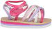 Toddler Girl's Strappy Open-Toe Ankle Strap Flat Sandals with Clear Vinyl Straps