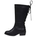 bebe Girls Riding Boots with Lace up Back Accents Casual Dress Fashion Shoes