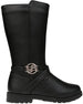 bebe Girls Riding Boot With Bebe Rhinestone Medallion Details