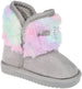 bebe Girls Cute And Fluffy Rainbow Faux Fur Chatz Warm Winter Snow Boots for Toddler Girls