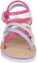 Toddler Girl's Strappy Open-Toe Ankle Strap Flat Sandals with Clear Vinyl Straps