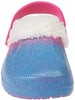 Rampage Girl's Cute and Comfy Rainbow Glitter Clogs with Sherpa Lining Easy Slip-On