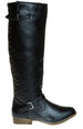 Sara Z Ladies Riding Boot with Back Studs (Black), Size 9
