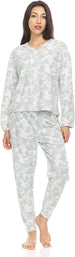 Women's Long Sleeve V-Neck Top with Jogger Pants, 2-Piece Set for Women