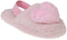 Kensie Girl's Warm Faux Fur Slipper With Elastic Back And Heart Pom Pom Fluffy Slippers For  Girls