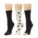Marilyn Monroe Womens Ladies 6Pack Super Soft Pattern Crew Socks Multicolored Black/Ivory Size 9-11
