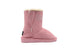 bebe Girls Big Kid Mid Calf Easy Pull-On Microsuede Winter Boots Embellished with Sparkly Rhinestones and Faux Fur Trim
