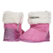 bebe Infant Girls Winter Prewalker Boots with Glitter and Faux Fur Cuffs Slip-On Crib Shoes