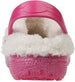 Rampage Girl's Cute and Comfy Rainbow Glitter Clogs with Sherpa Lining Easy Slip-On