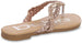 bebe Girlsâ€™ Big Kid Metallic Braided Flip Flop Thong Slide Sandal - Fashion Summer Slipper Shoe