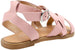 Rampage Girls' Big Kid Slip-On Strappy Sandals with Studded Welt Detail, Open-Toe Flat Fashion Summer Shoes