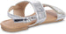 dELiAs Girls Big Kid Mirror Metallic Rhinestone Strap Sandal with Adjustable Back Strap - Fashion Summer Bling Shoes