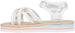 Girl's Strappy Open-Toe Ankle Strap Flat Sandals with Clear Vinyl Straps