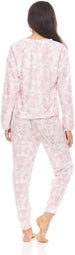 Women's Long Sleeve V-Neck Top with Jogger Pants, 2-Piece Set for Women