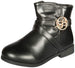 bebe Girls Riding Boots with Medallion 11 Black/Gold