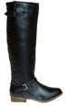 Sara Z Ladies Riding Boot with Back Studs (Black), Size 8