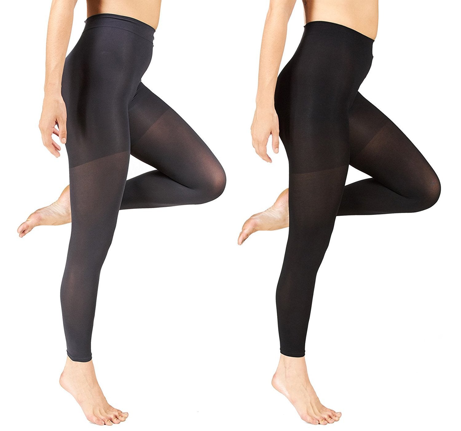 Marilyn Monroe Womens Ladies 2Pack Control Top Footless Opaque