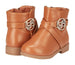 bebe Toddler Girls Riding Boots Rhinestone Slip-On Low-Heel Fashion PU Shoes