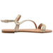 Gold Toe Ladies Fashion Sandals Glitter Slingback Strappy Summer Flats