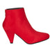 Via Rosa Women's Microsuede Ankle Boots Cone Heel Zipper Mid-Calf Fashion Shoes