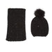 Marilyn Monroe Sequin Knit Beanie And Infinity Scarf Set Black
