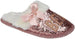 bebe Girls Fluffy And Cute Scuff Glitter Slippers With Faux Fur Satin Bow