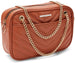 Women’s Chevron Quilted Camera Crossbody Bag with Chain Strap
