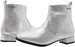 bebe Girls Big Kid Easy Pull-On Mid Calf Sparkly Metallic Dress Boots with Low Heel