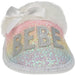bebe Girls Fluffy And Cute Scuff Glitter Slippers With Faux Fur Satin Bow