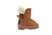 bebe Toddler Girls Little Kid Mid Calf Easy Pull-On Microsuede Winter Boots Embellished with Faux Fur Cuff and Back Bow