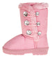 Sara Z Toddler Girls 5" Lug Sole Winter Boot with Rhinestones (Light Pink), Size 9-10