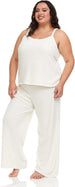 Women's Tank Top and Fuzzy Pajama Pants, Sexy Sleepwear and Loungewear Set